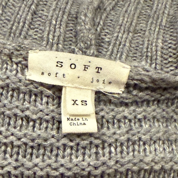 Soft Joie Ribbed Open-Front Cardigan – Gray, XS (NWOT) - Picture 3 of 5